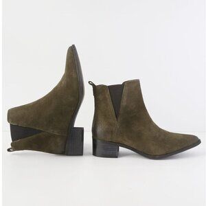 REBELS Green Suede Leather Chelsea Ankle Boots EU 37 / US 6.5 $168